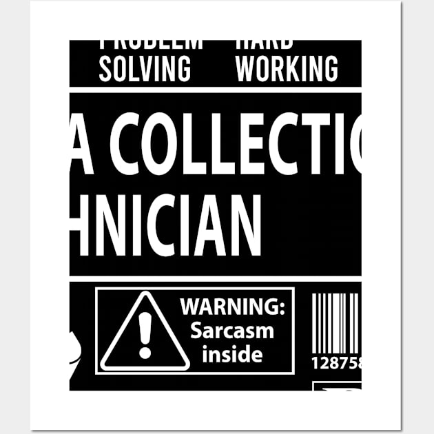 Data Collection Technician T Shirt - MultiTasking Certified Job Gift Item Tee Wall Art by Aquastal